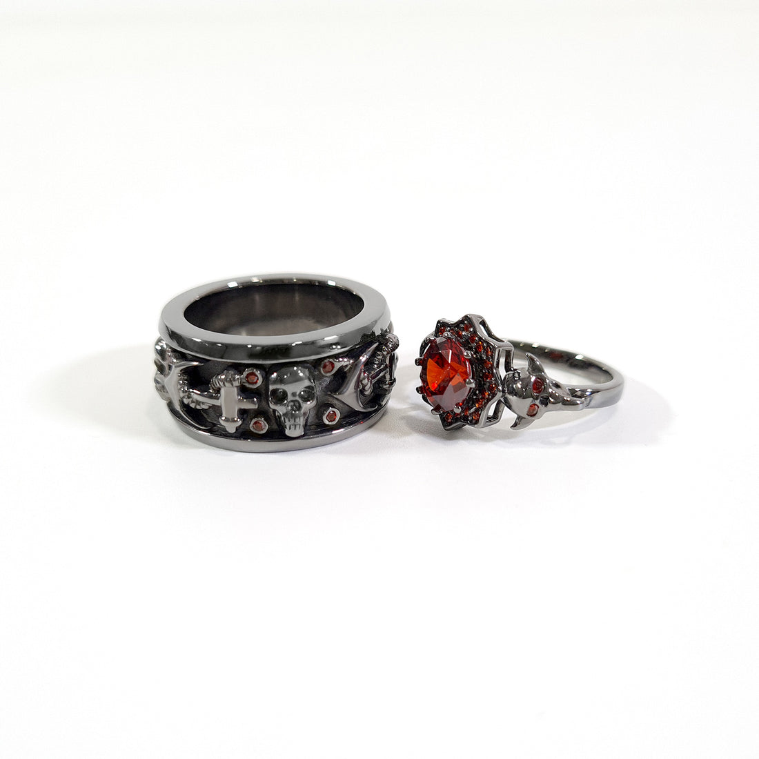 Vampire Skull Couple Rings