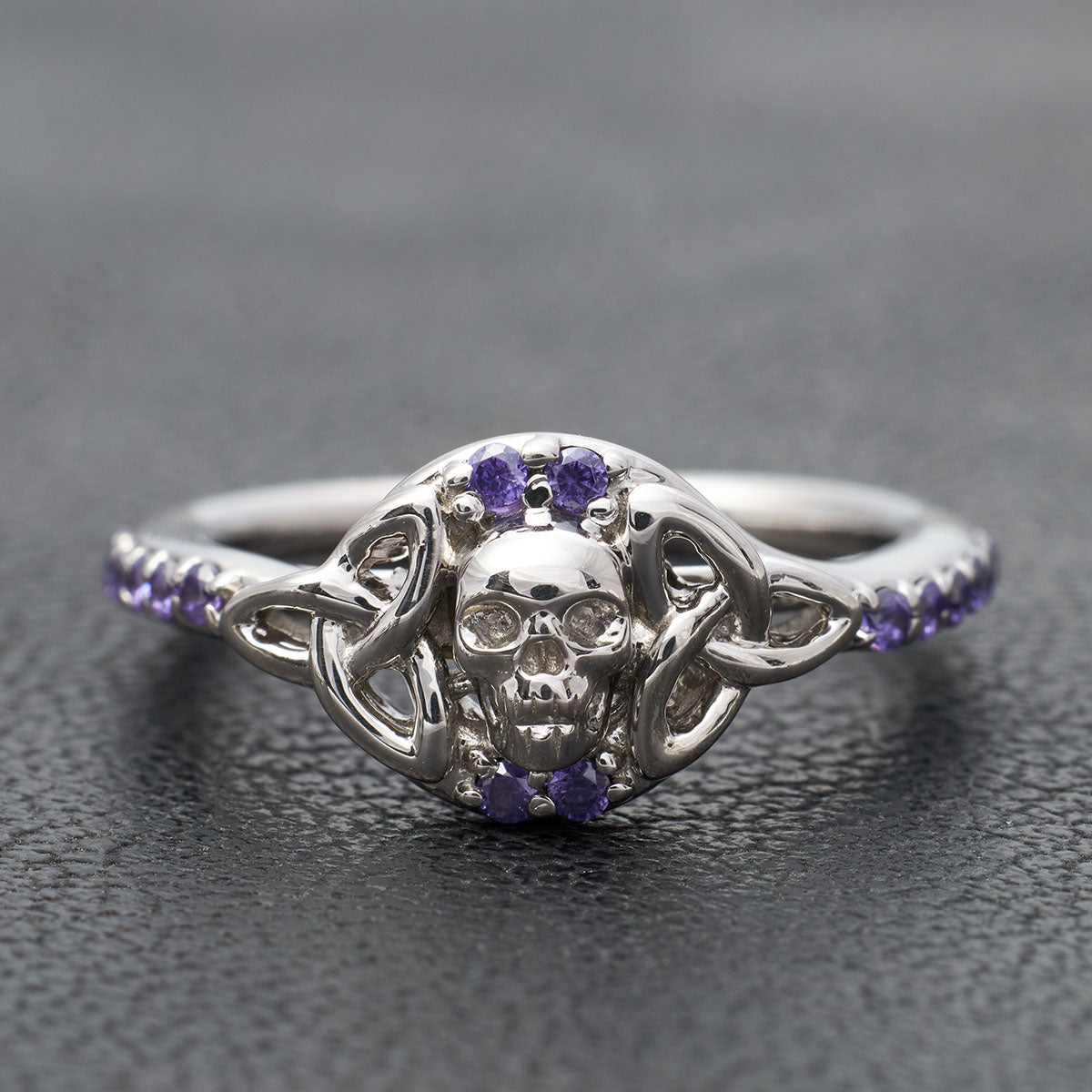 Amethyst Skull Ring For Women