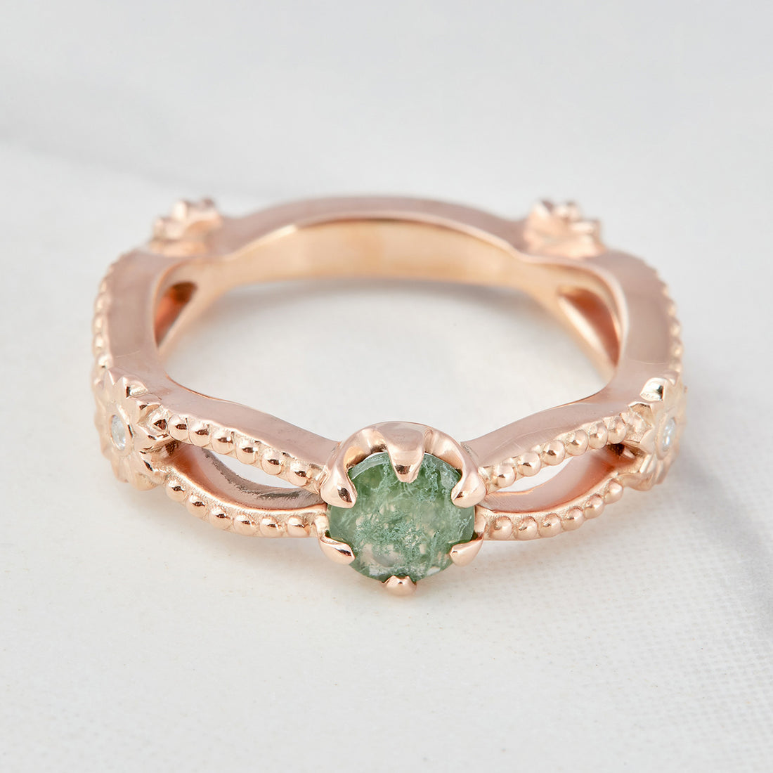 Moss Engagement Ring for Women
