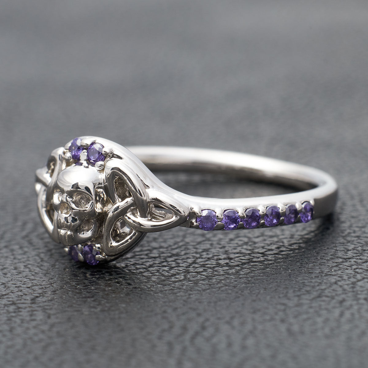Amethyst Skull Ring For Women