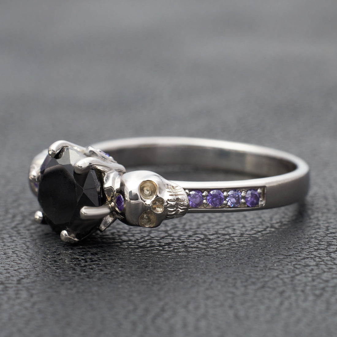 Skull Engagement Ring Womens