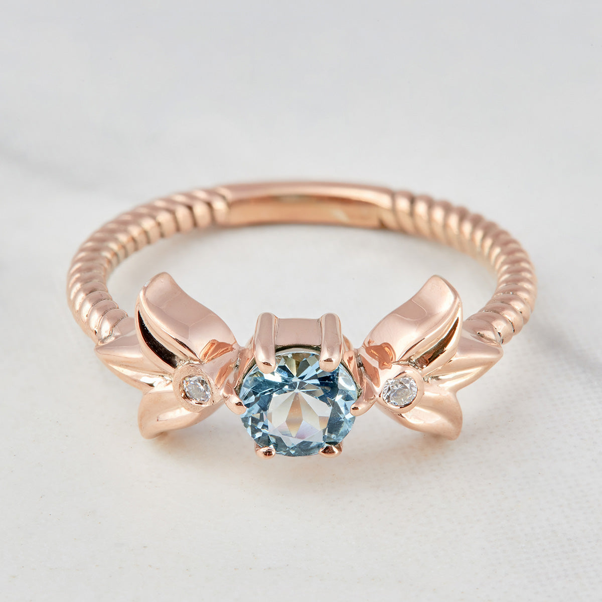 0.50CT Aquamarine Engagement Ring
