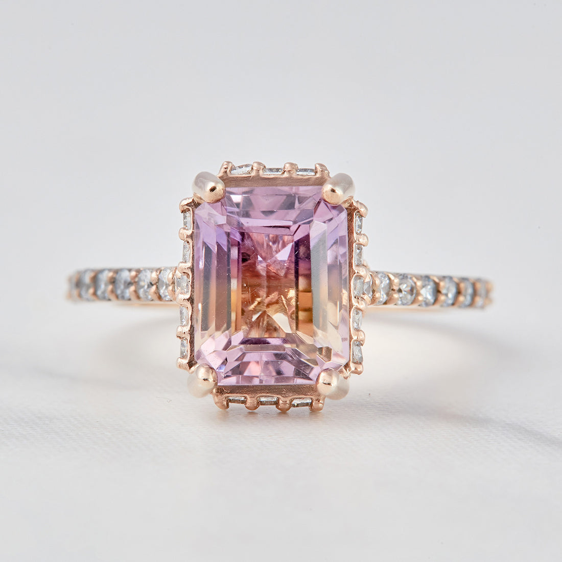 Natural Ametrine Engagement Ring