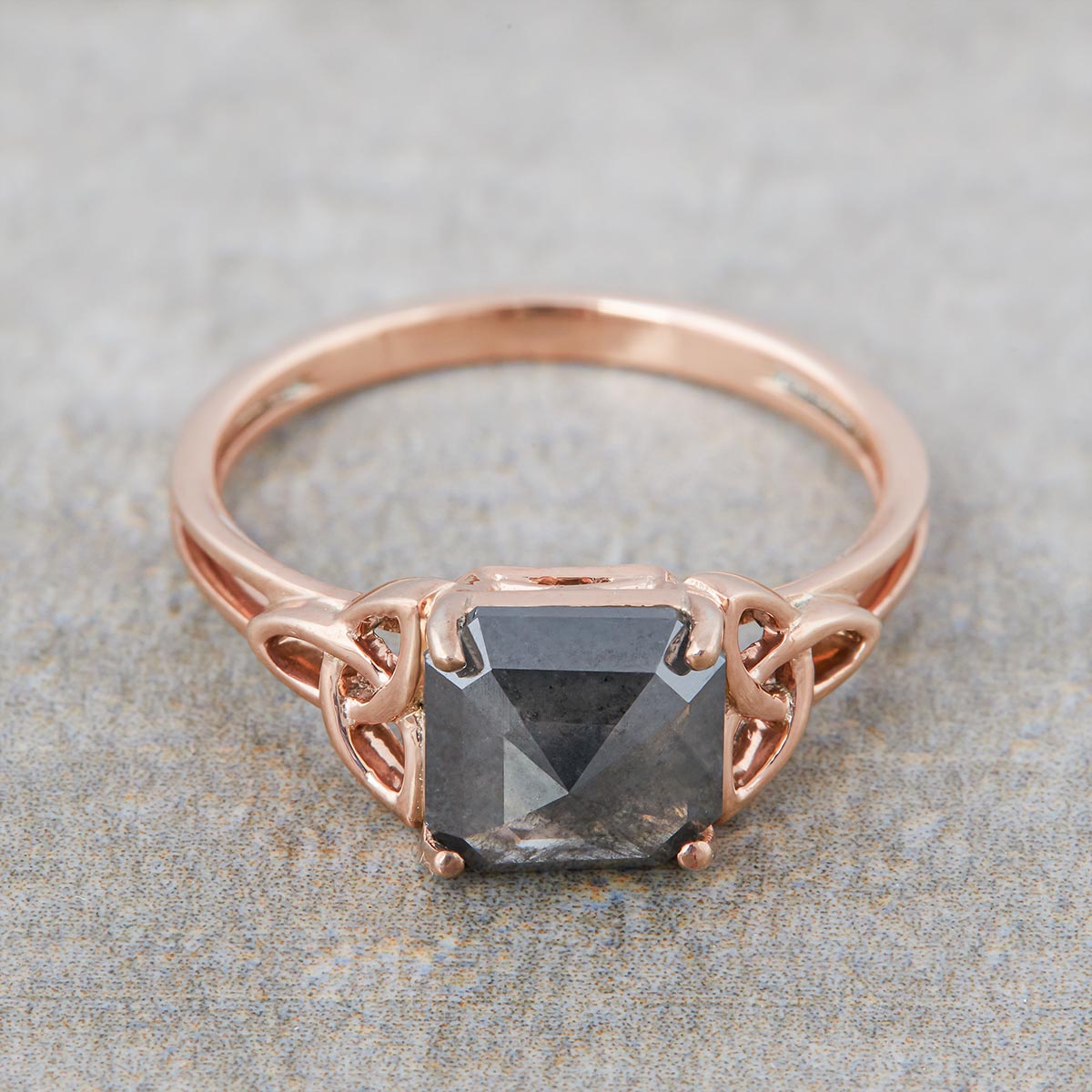 1.70CT Salt and Pepper Diamond Promise Ring