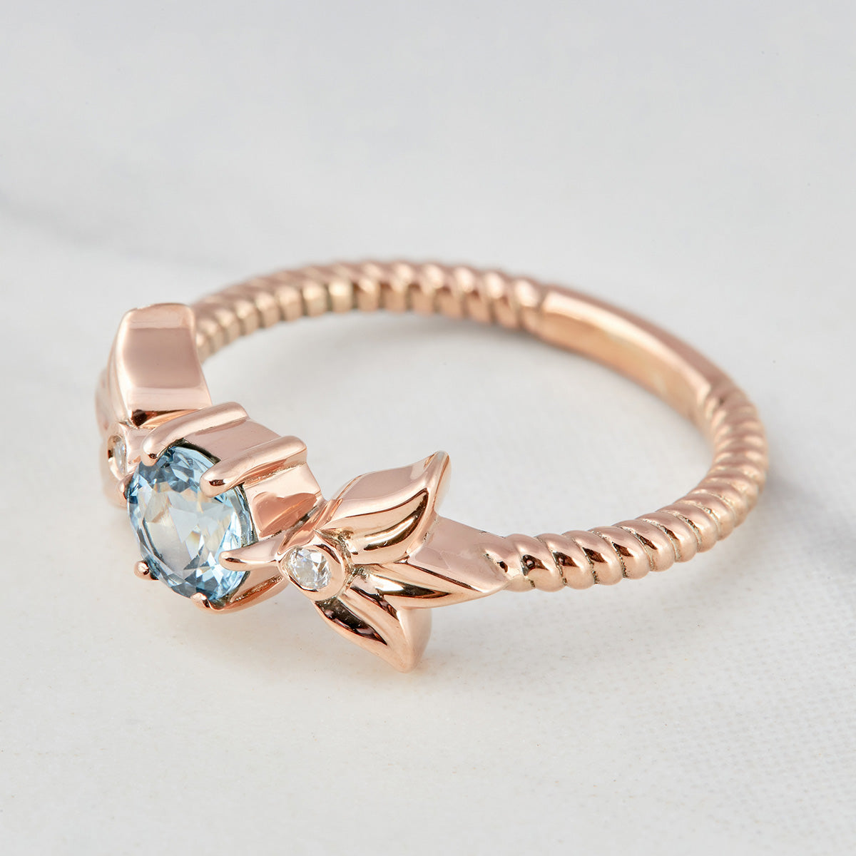 0.50CT Aquamarine Engagement Ring