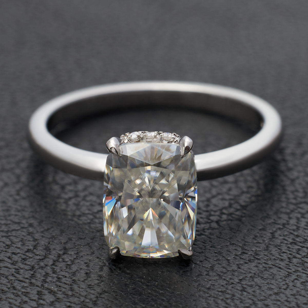 Radiant Cut Moissanite Engagement Ring