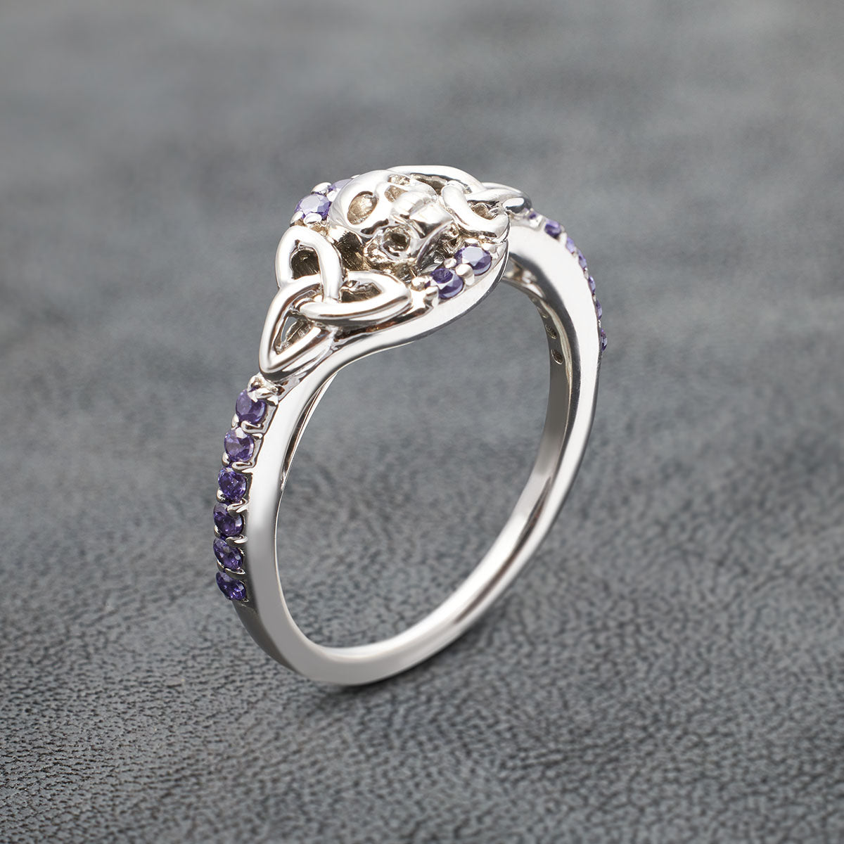 Amethyst Skull Ring For Women