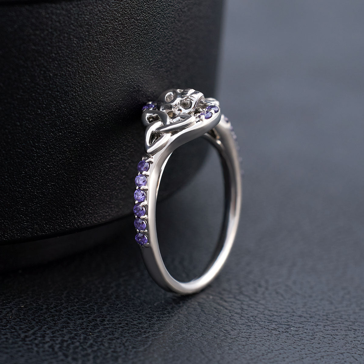 Amethyst Skull Ring For Women