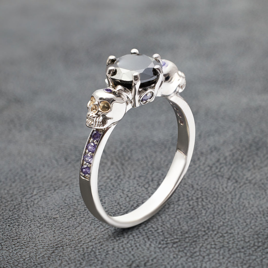 Skull Engagement Ring Womens
