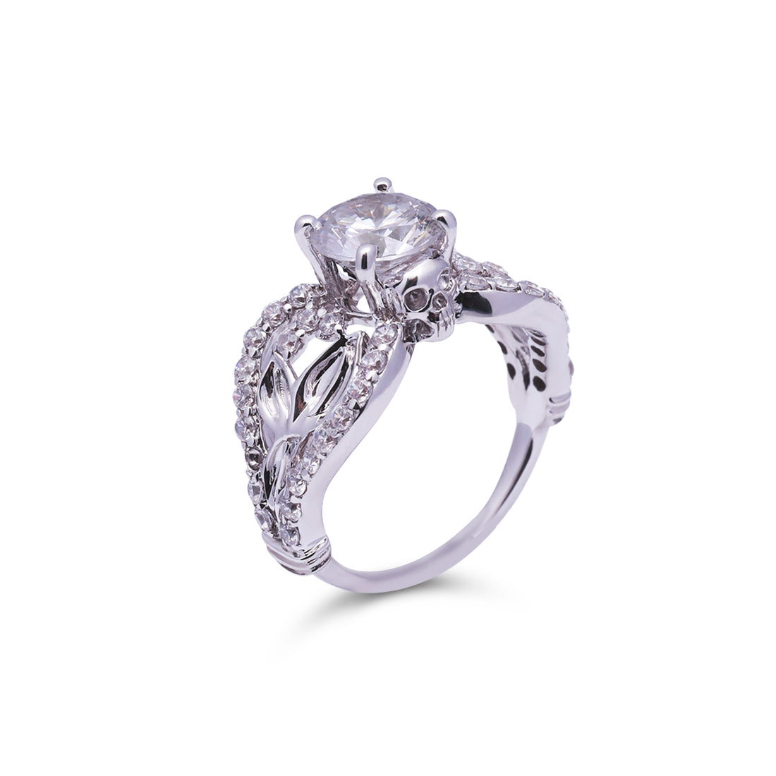 1.50TCW Diamond Skull Wedding Ring