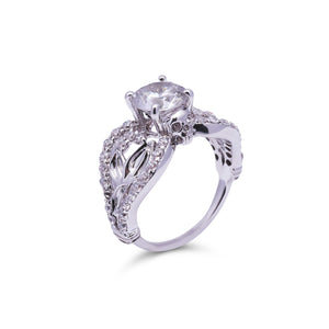 1.50TCW Diamond Skull Wedding Ring Silver Skull Ring Womens
