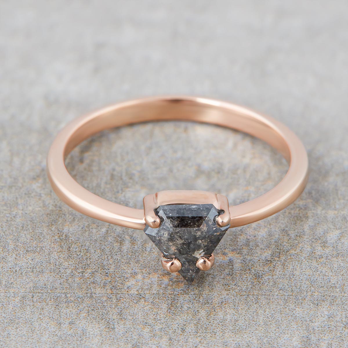 Pentagon Diamond Engagement Ring