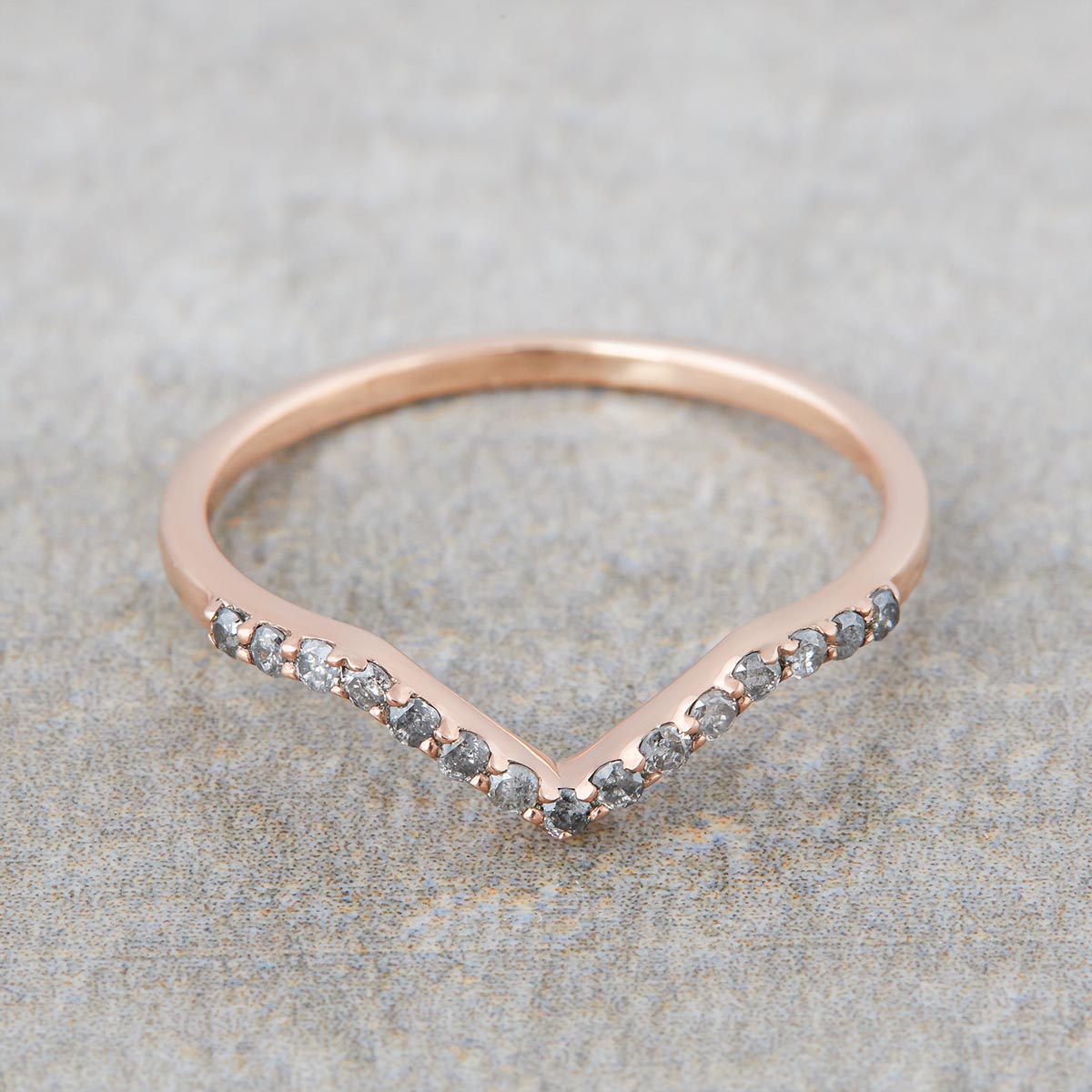 Salt and Pepper Diamond Wedding Band