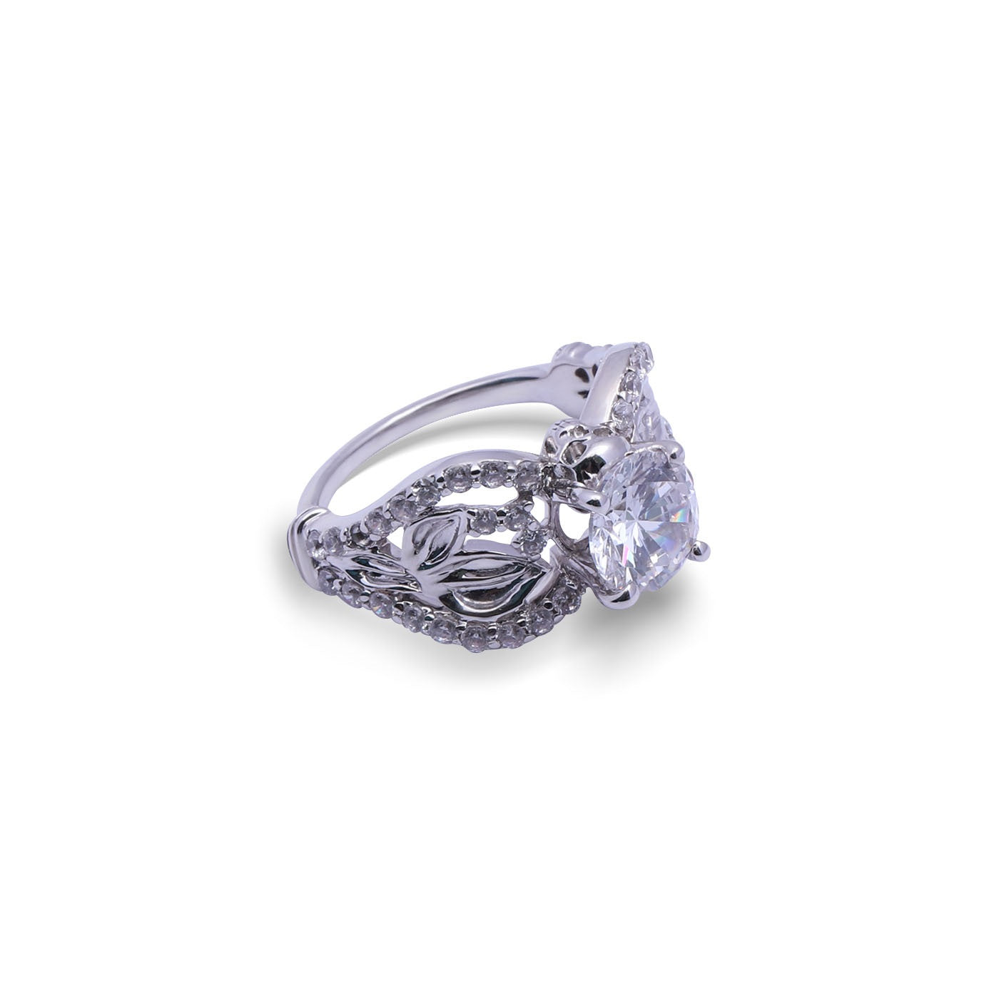 1.50TCW Diamond Skull Wedding Ring