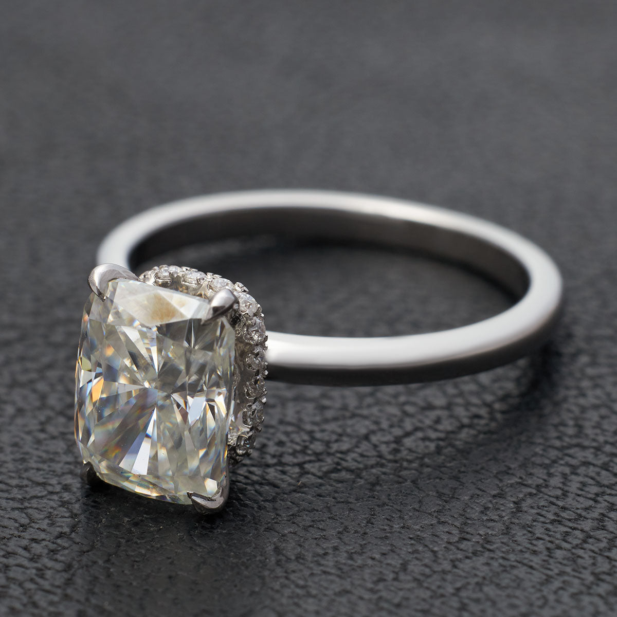 Radiant Cut Moissanite Engagement Ring