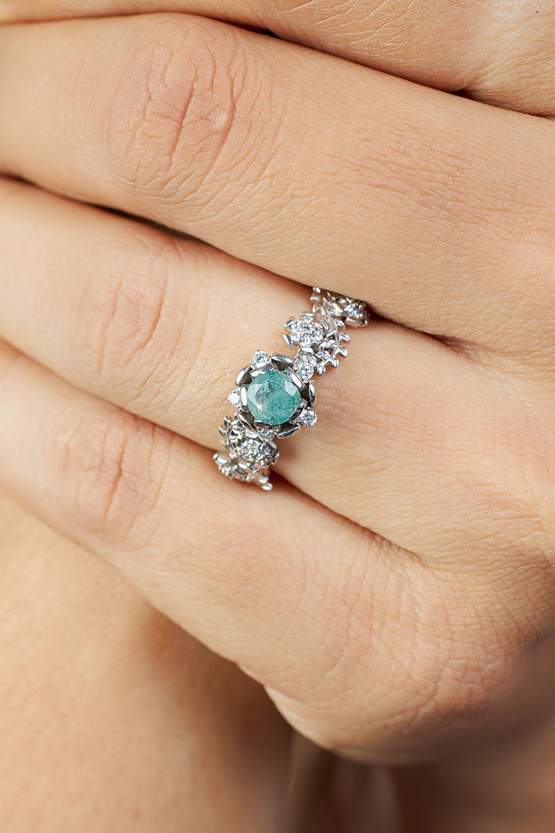 Nature Inspired Moss Agate Ring