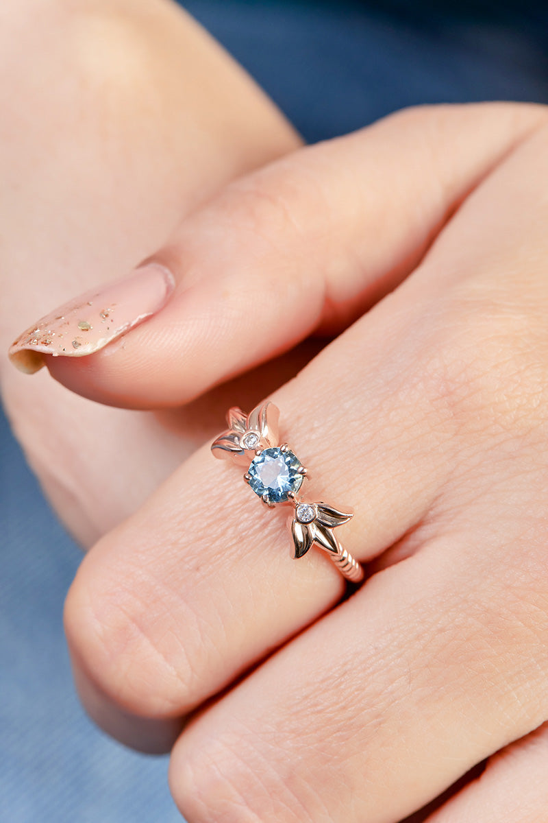 Aquamarine Engagement Ring for Women