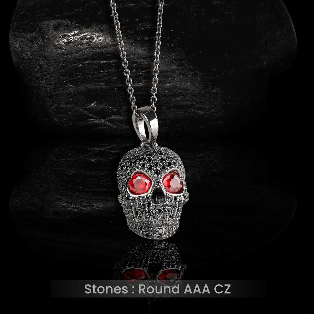 Halloween Skull Pendant Necklace With Chain Hip Hop Gothic Jewelry