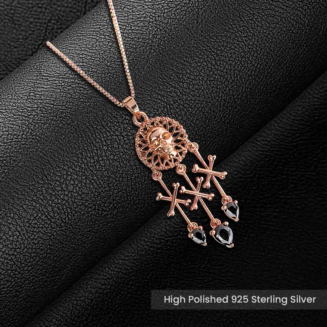 Skull Dreamcatcher Pendant Necklace With chain Protection Pendant Crossbones Charm