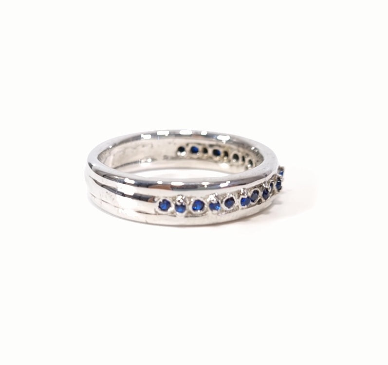Sapphire Wedding Band Womens