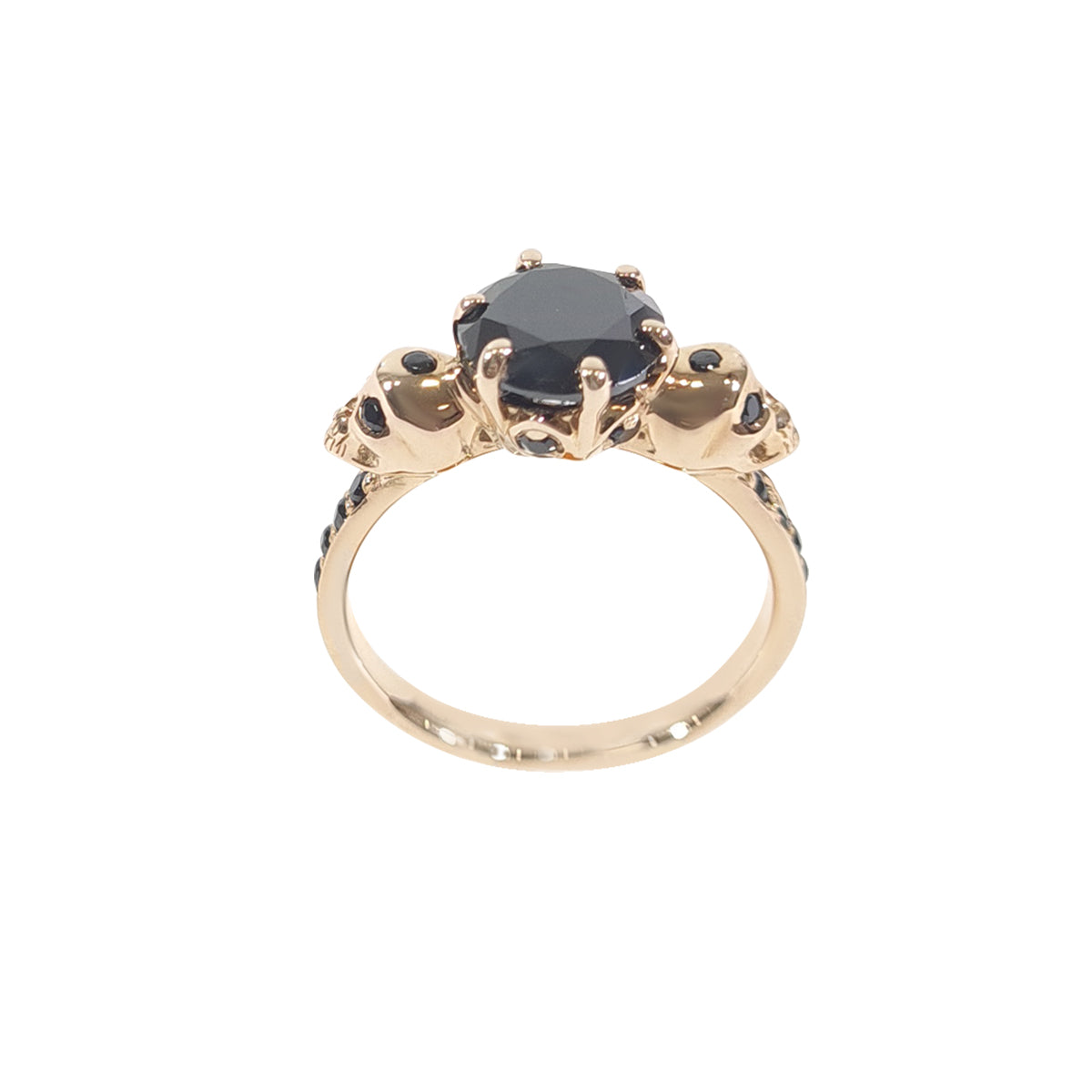 Rose Gold Skull Promise Ring