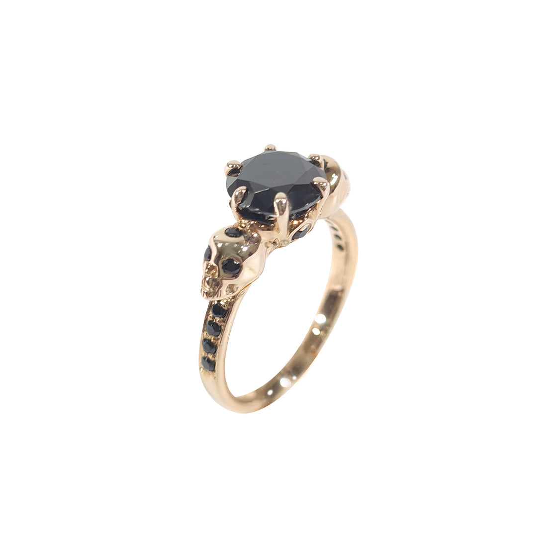 Rose Gold Skull Promise Ring