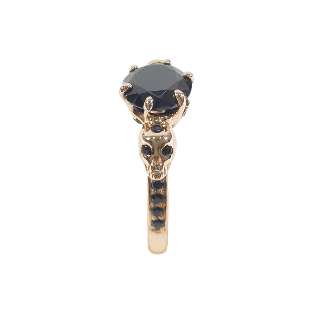Rose Gold Skull Promise Ring