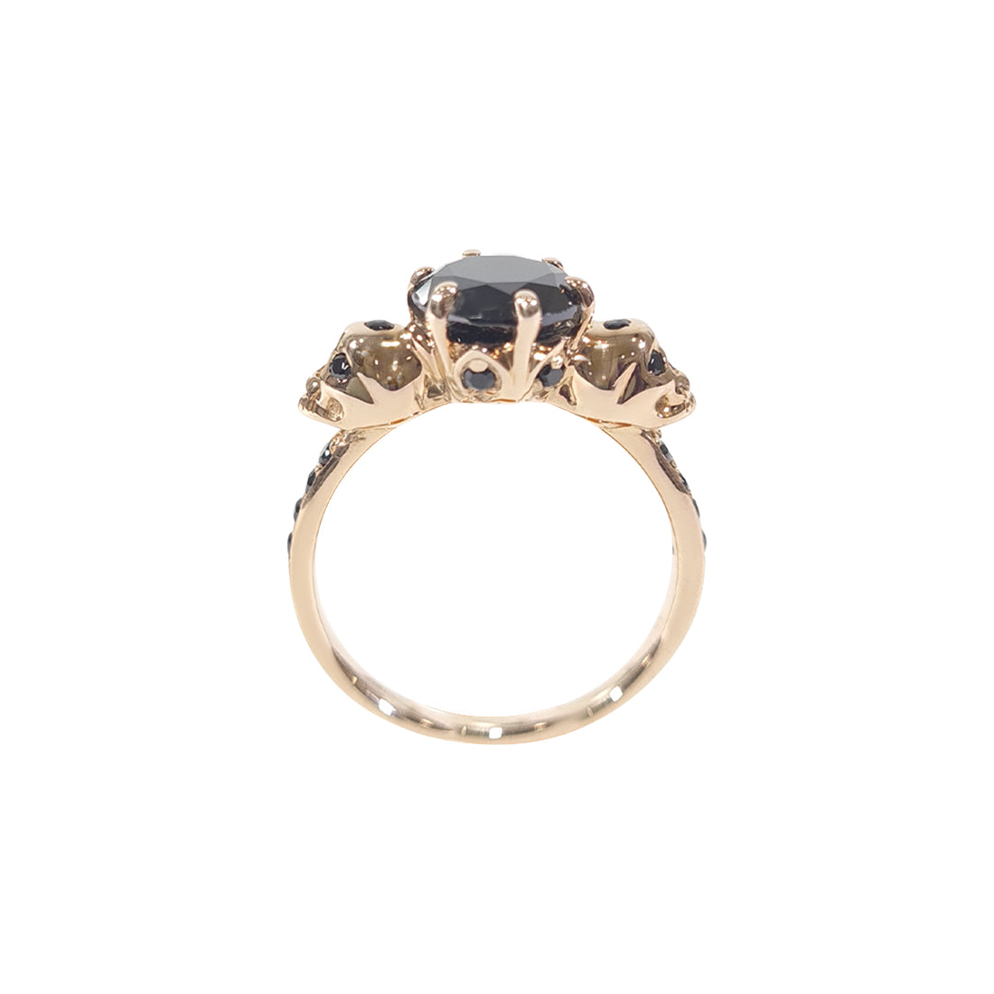 Rose Gold Skull Promise Ring