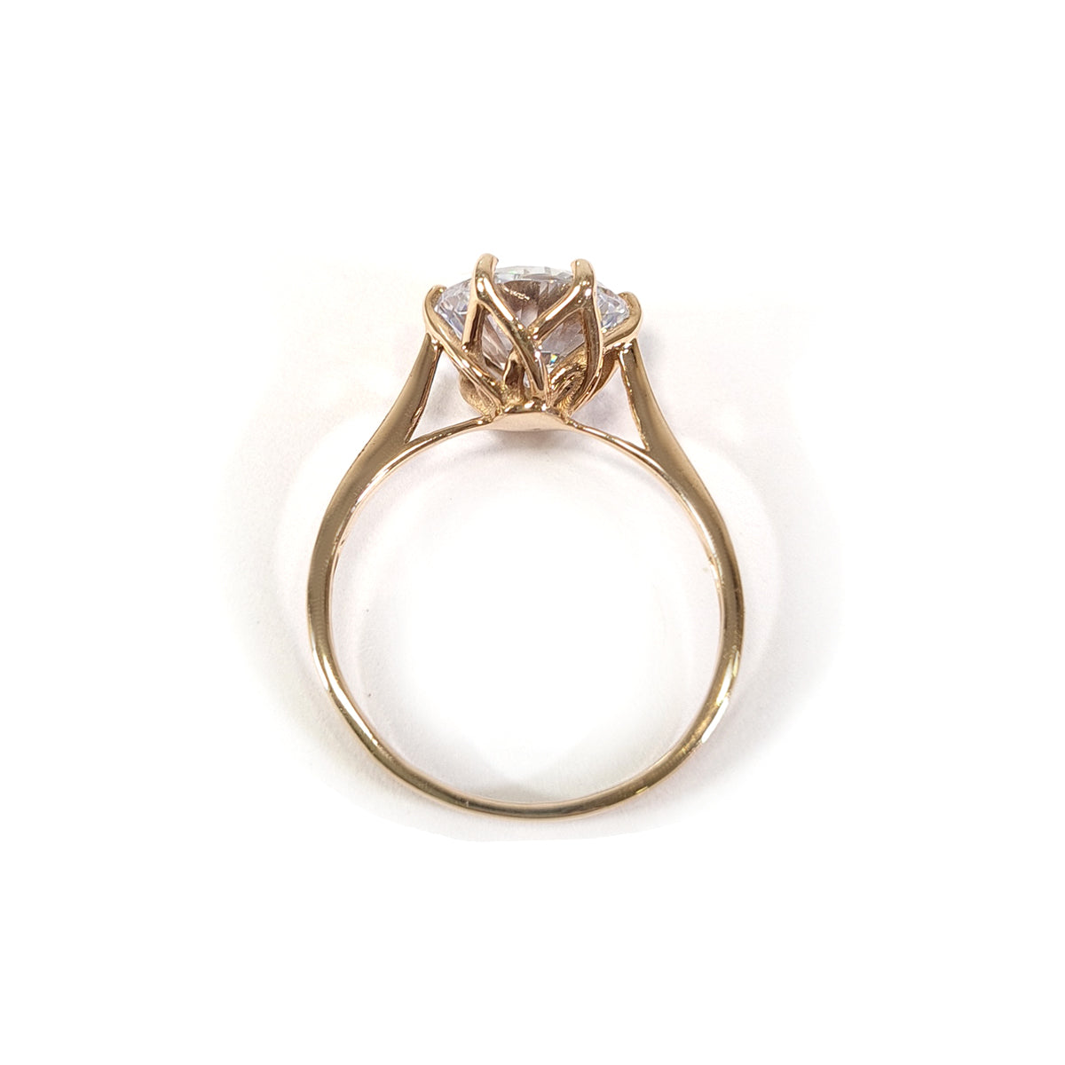 4.80CT Diamond Engagement Ring Solitaire Rose Gold White Gold Basket Setting
