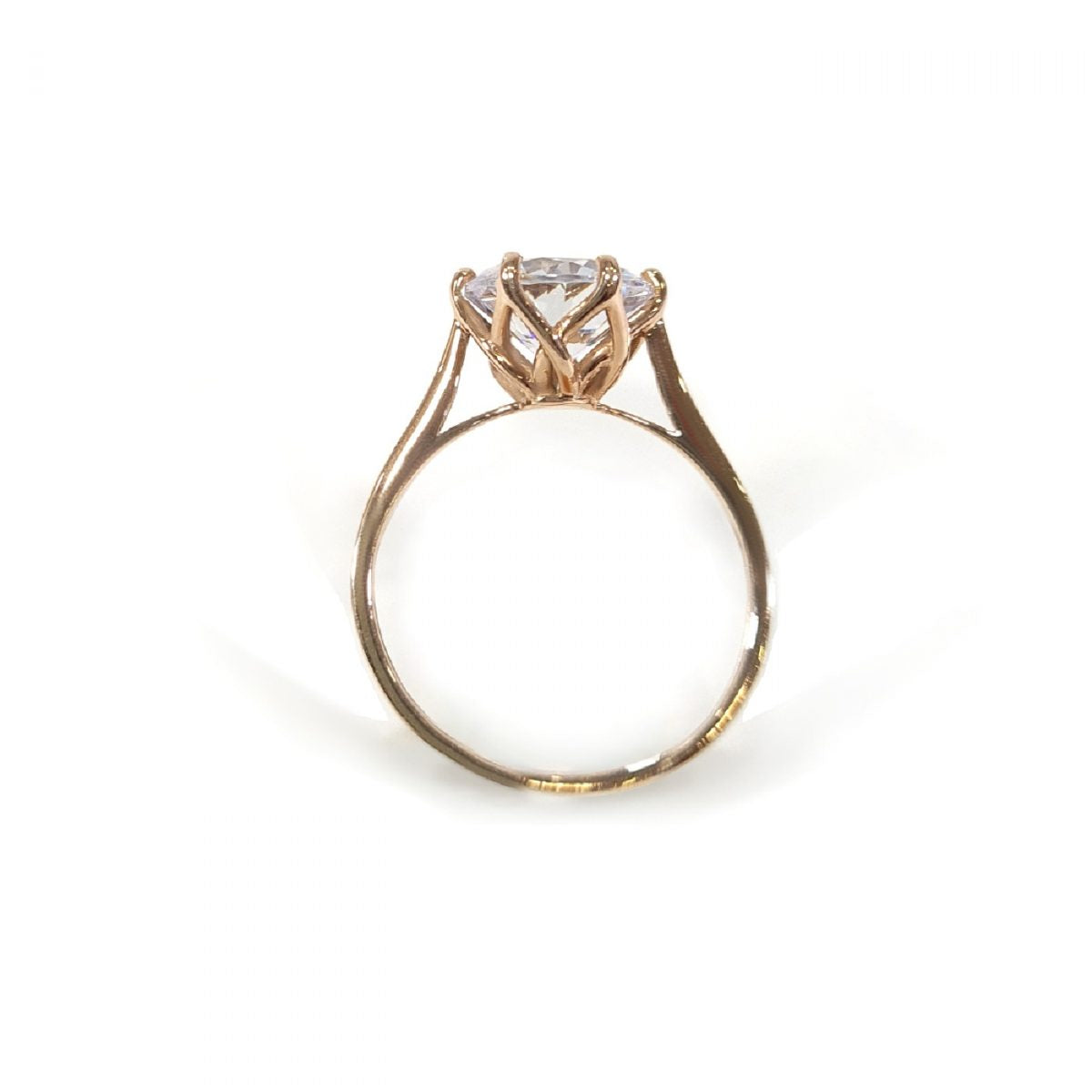 4.80CT Diamond Engagement Ring Solitaire Rose Gold White Gold Basket Setting