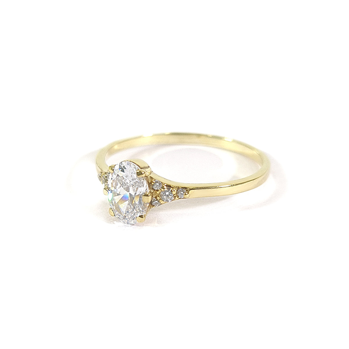 Oval Diamond Promise Ring