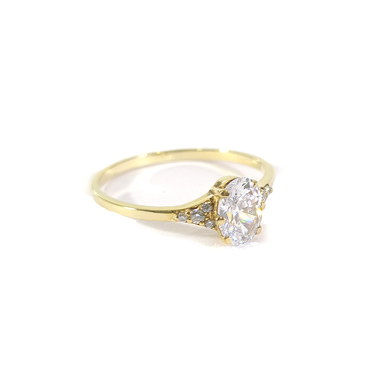 Oval Diamond Promise Ring