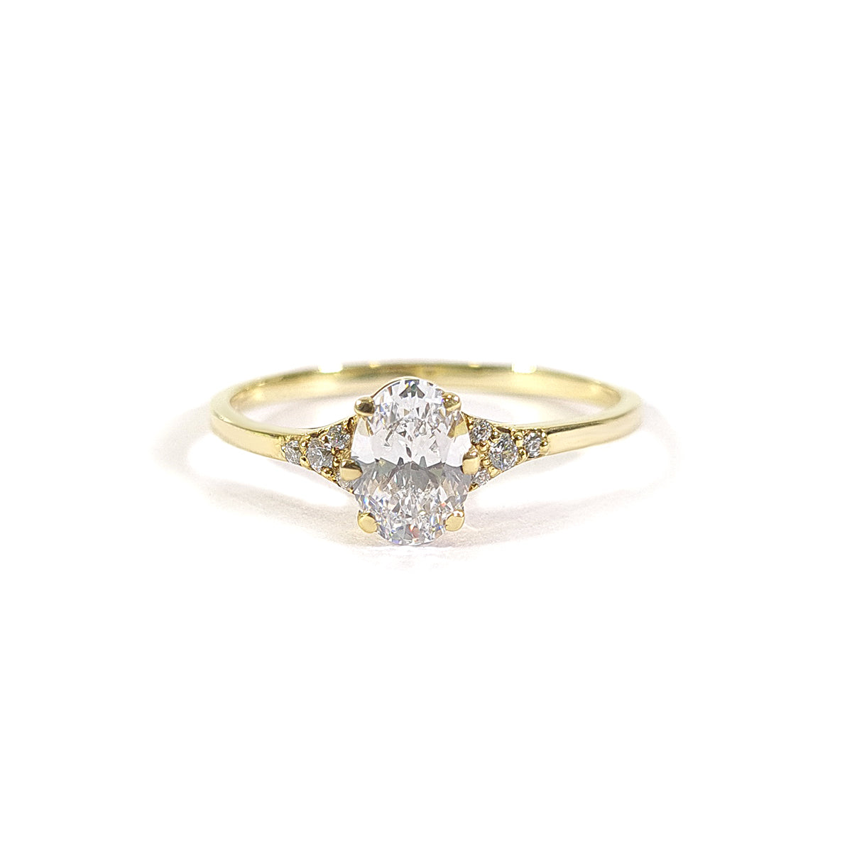 Oval Diamond Promise Ring