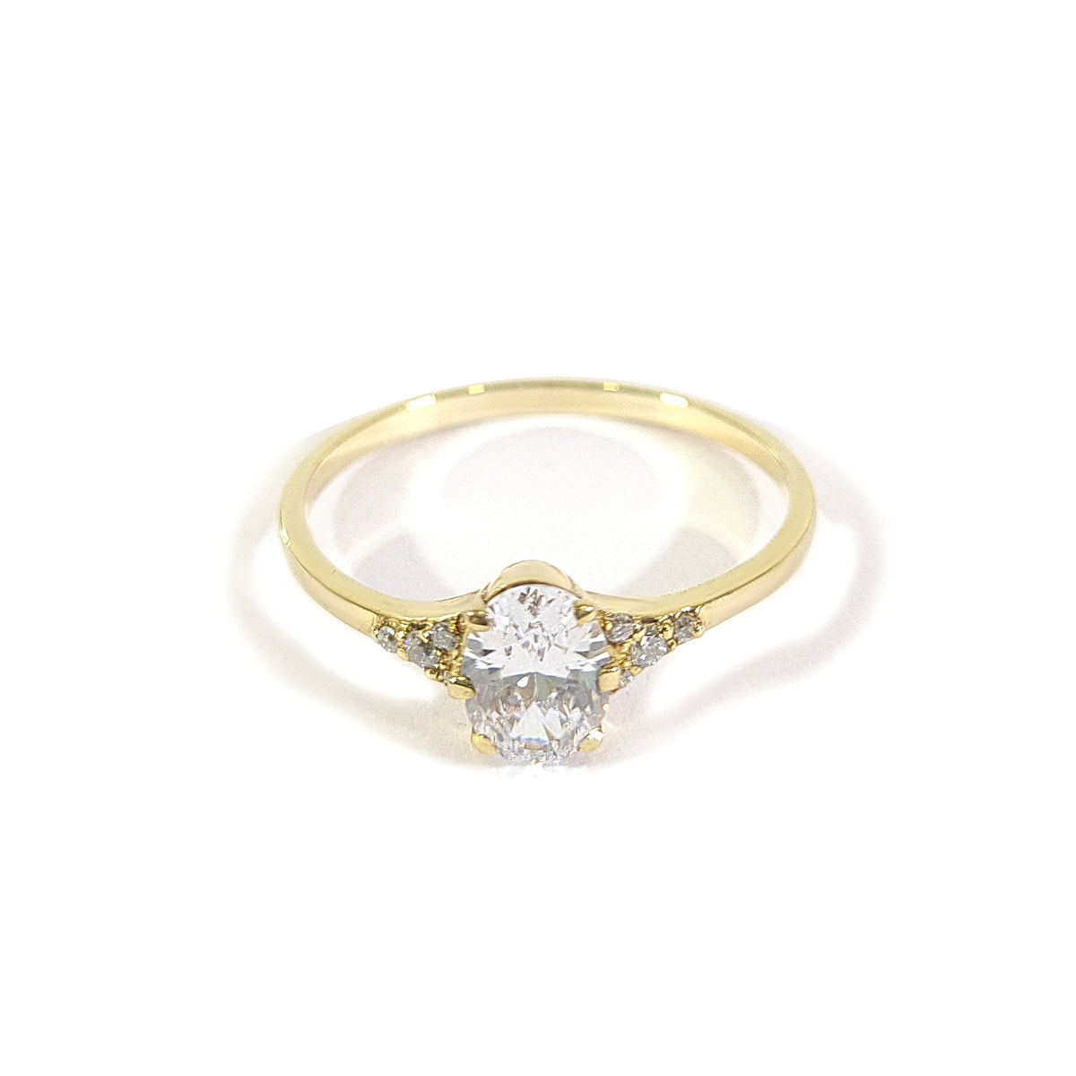 Oval Diamond Promise Ring