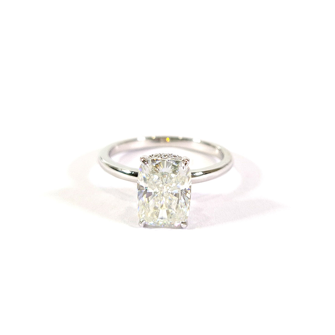 Radiant Cut Moissanite Engagement Ring