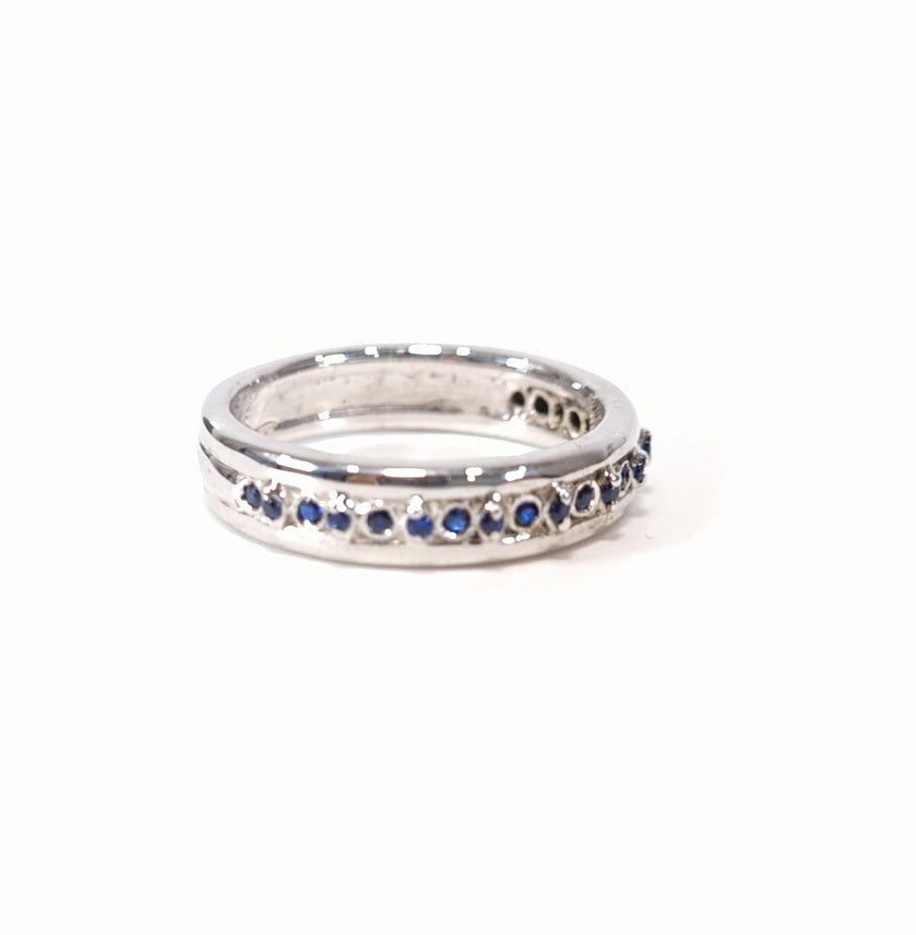 Sapphire Wedding Band Womens