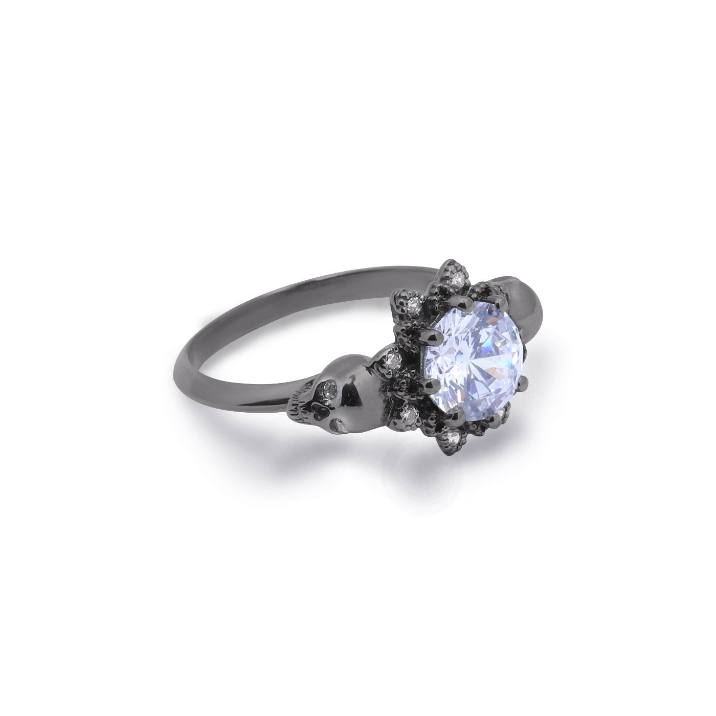 2.10tcw Diamond Skull Engagement Ring