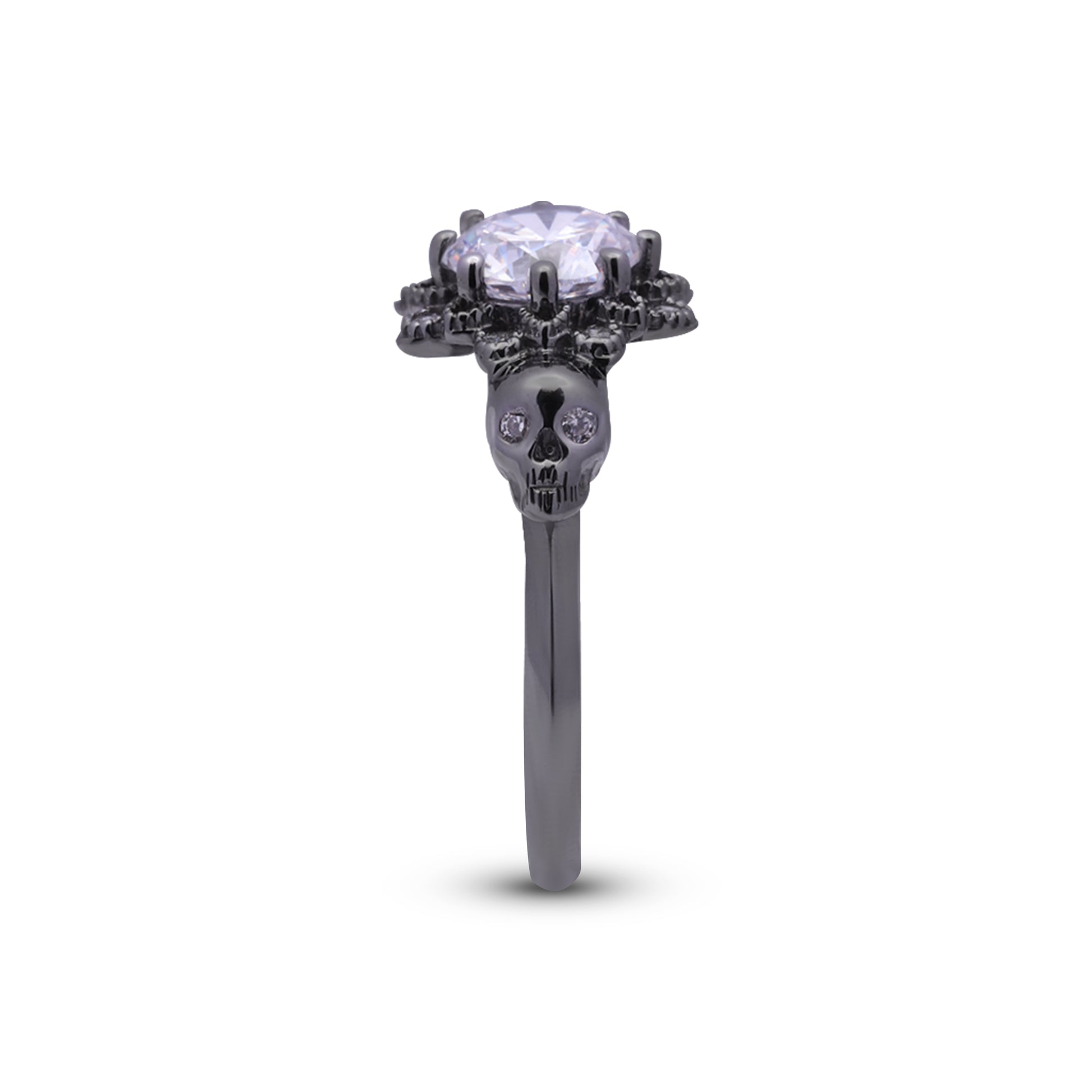2.10tcw Diamond Skull Engagement Ring