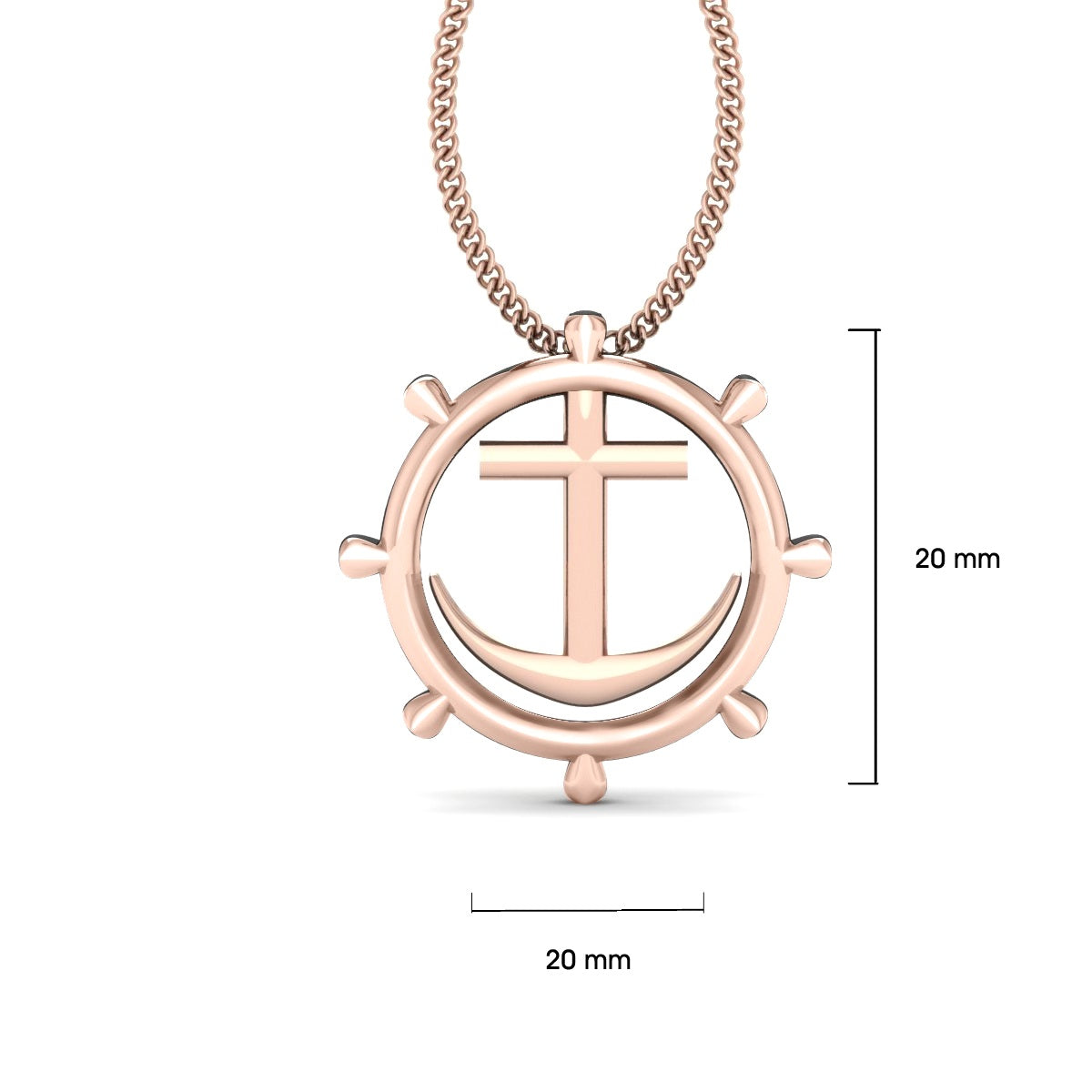WHEEL ANCHOR PENDANT