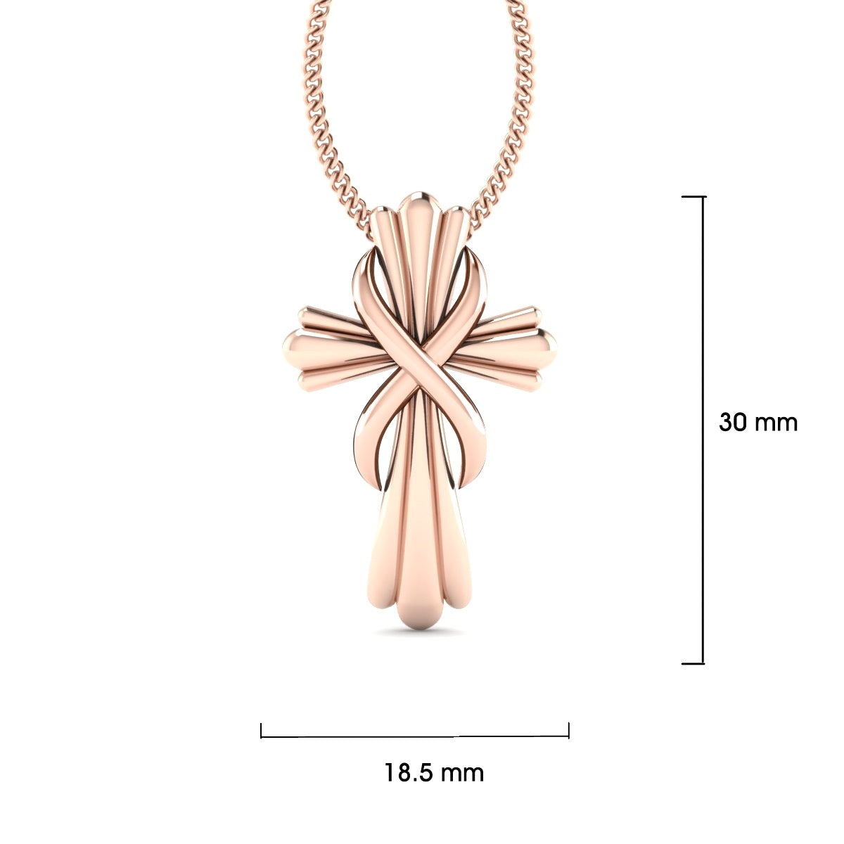 ROSE GOLD CROSS PENDANT