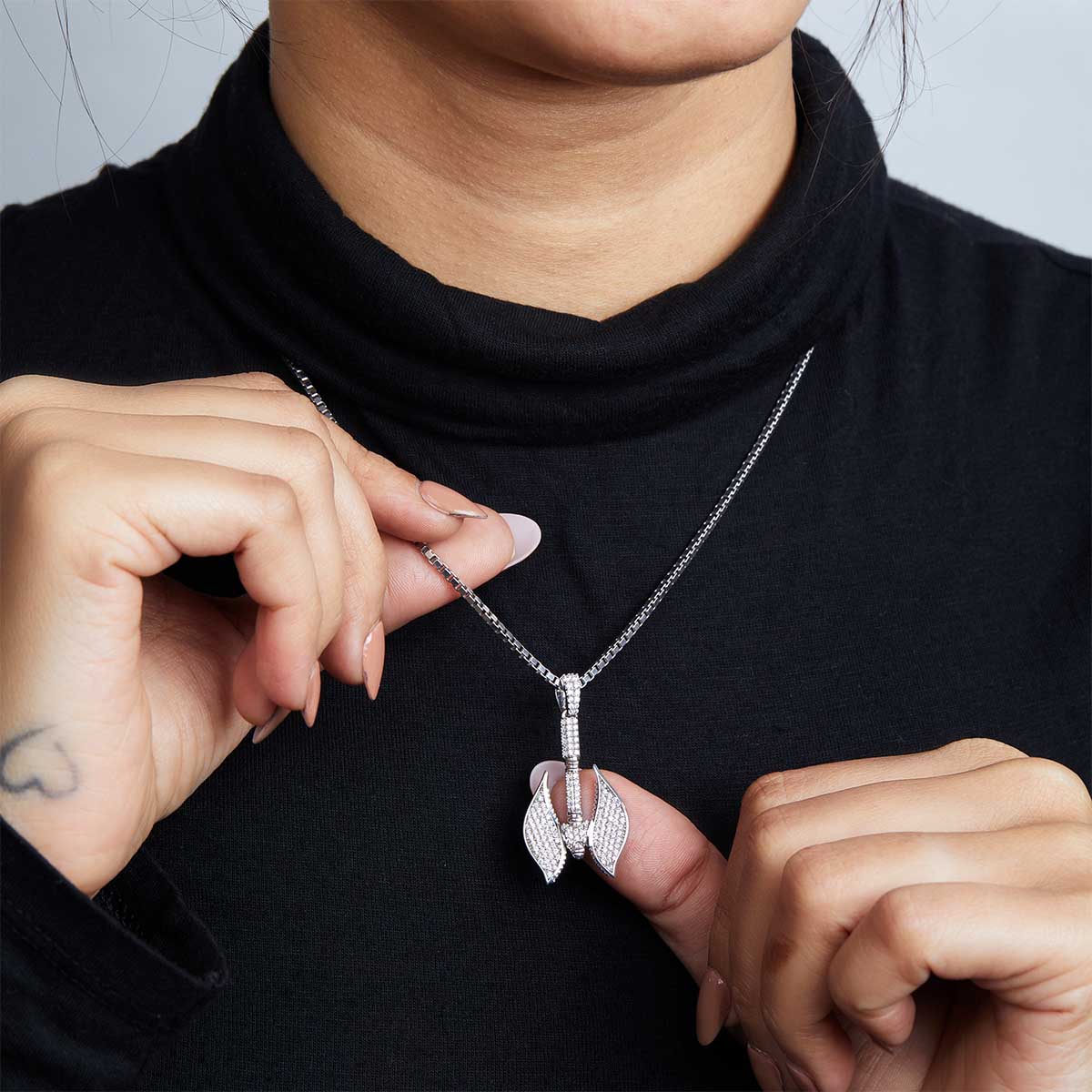 Double Axe Viking Necklace Sterling Silver Iced Out Axe Pendant Diamond