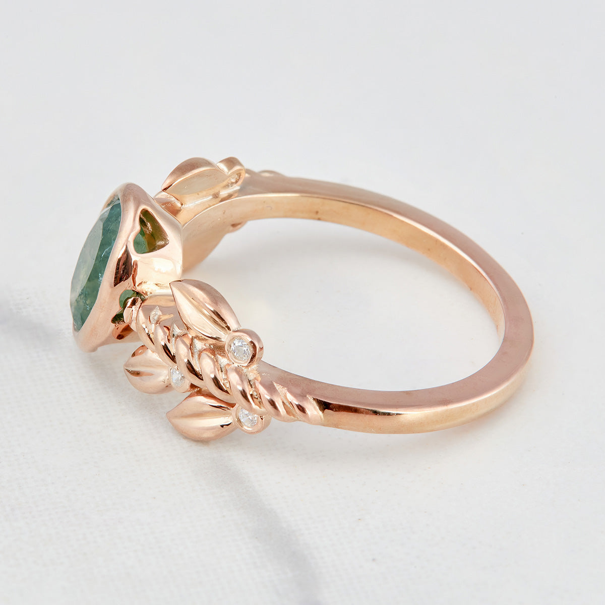 Oval Cut Moss Agate Ring