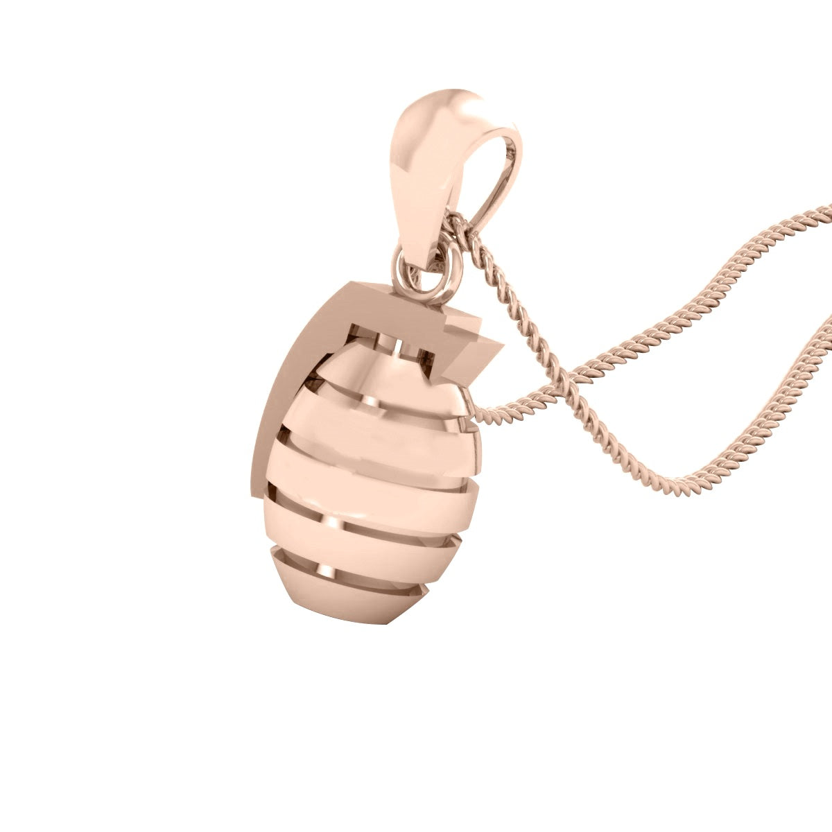 GOLD HAND GRENADE PENDANT