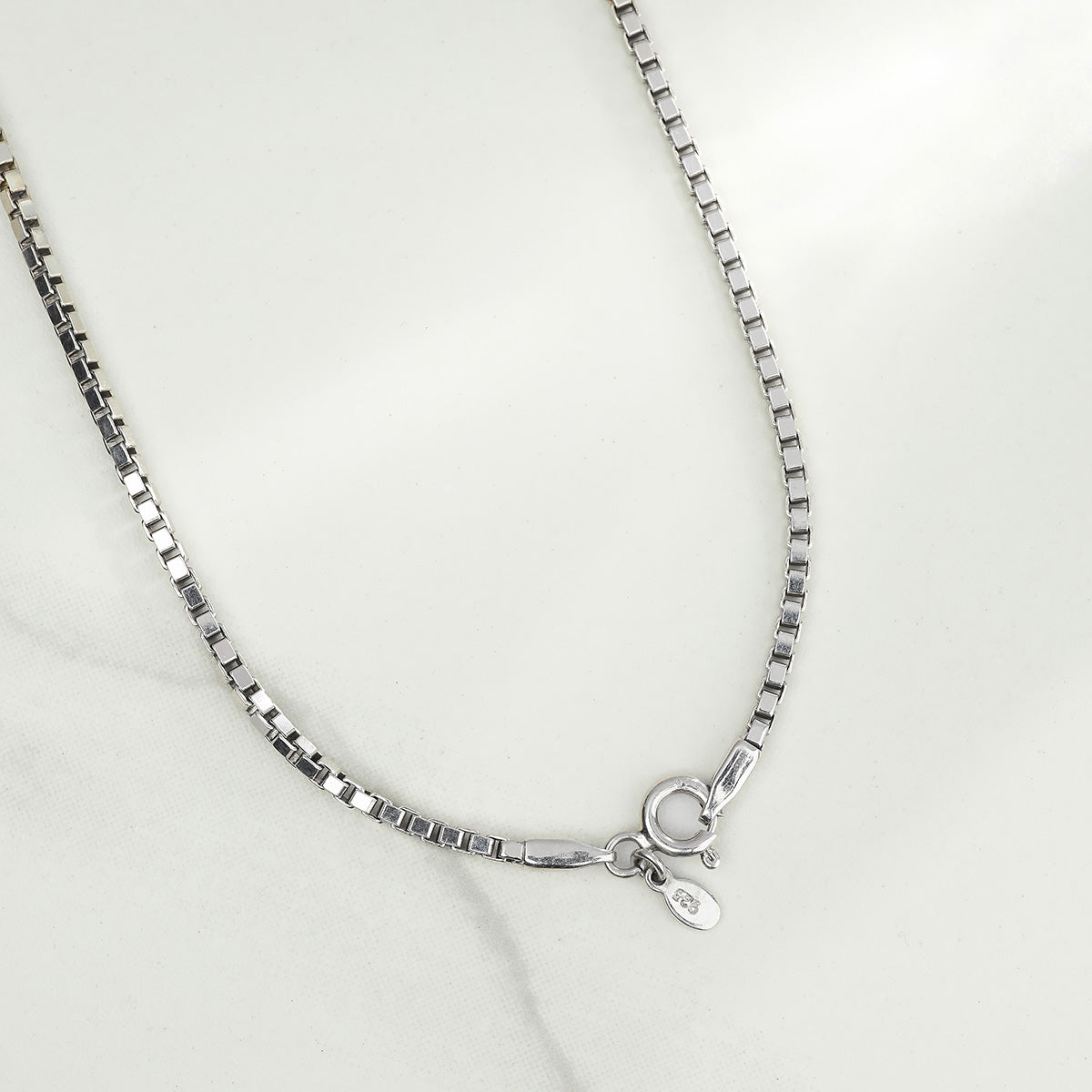 Box Chain Necklace 925 Sterling Silver 2mm Width, 18" Length Unisex Jewelry Dainty Men Women