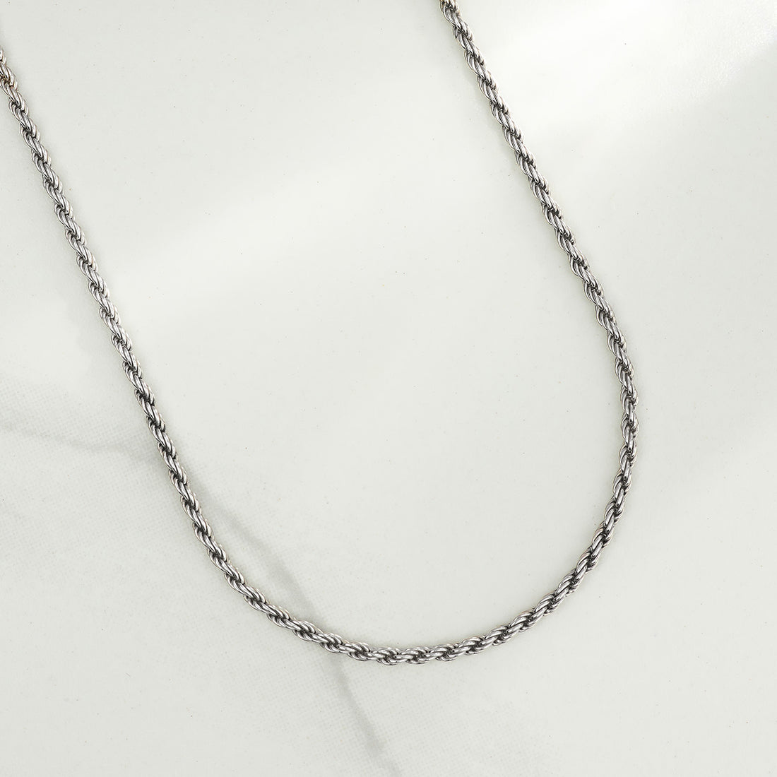 Rope Chain Necklace 925 Sterling Silver 2 mm Width, 18" Length Unisex Jewelry Men Women Pendant Locket