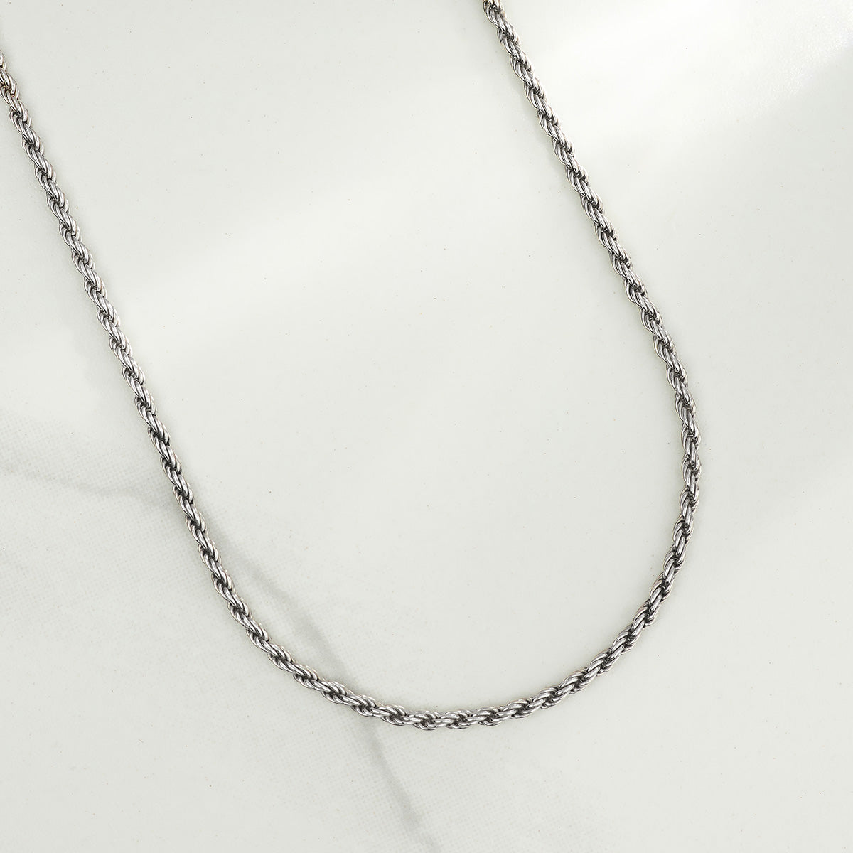 Rope Chain Necklace 925 Sterling Silver 2 mm Width, 18" Length Unisex Jewelry Men Women Pendant Locket