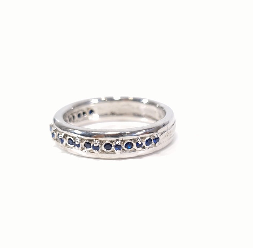 Sapphire Wedding Band Womens