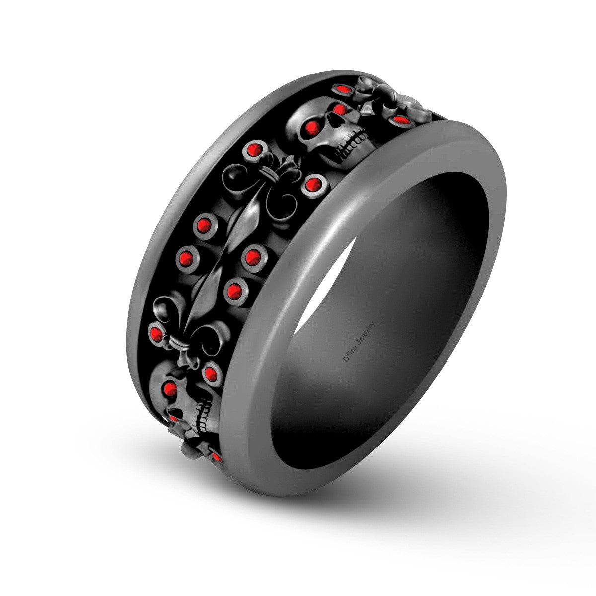 Vampire Skull Promise Rings Set