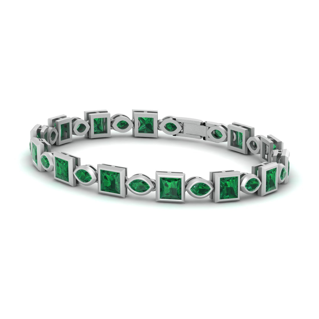 GREEN EMERALD TENNIS BRACELET