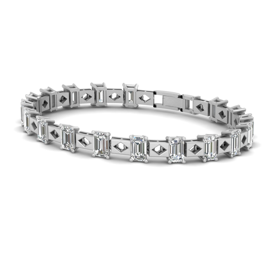 Emerald Diamond Tennis Bracelet